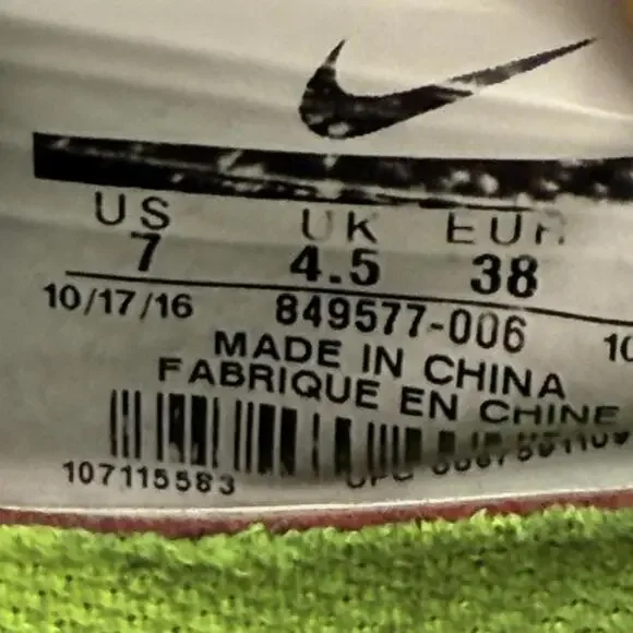 Nike Air Zoom Structure 20 Womens Running 'Anthracite Pink' Size 7 - Picture 9 of 9